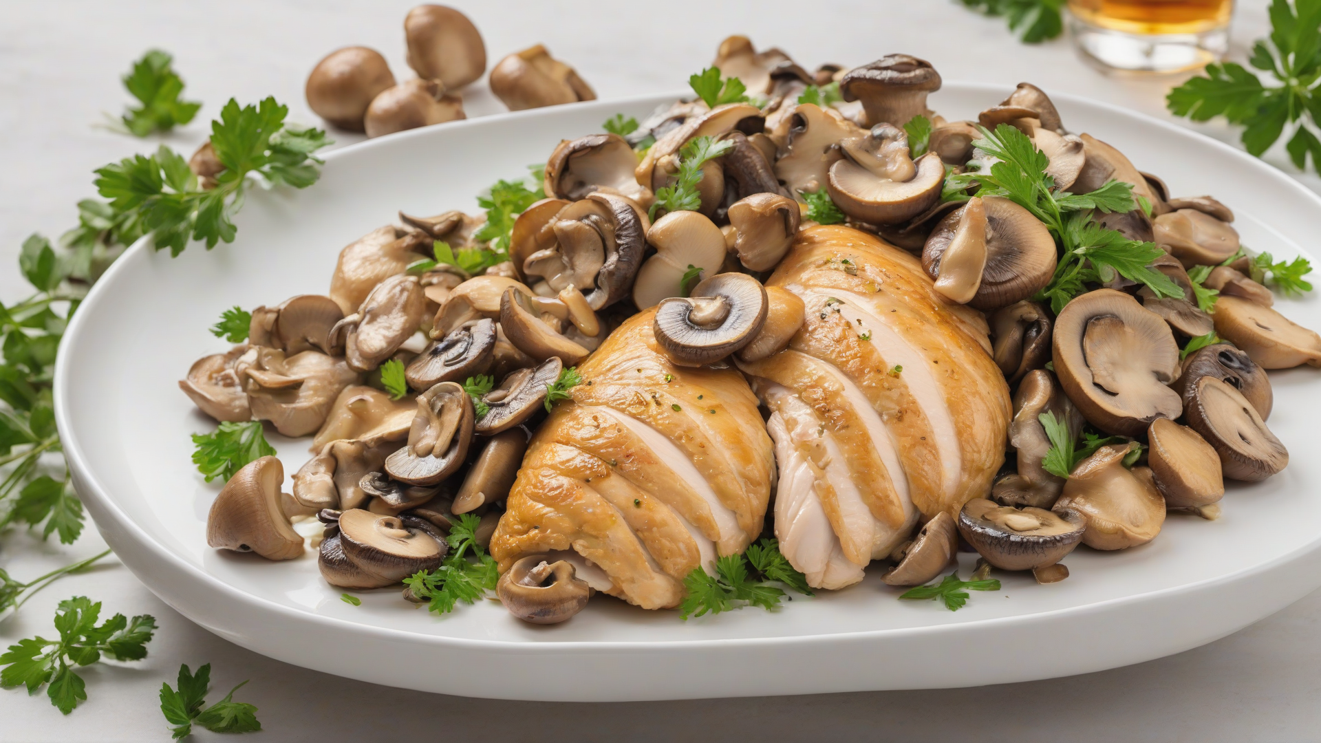 pollo con funghi